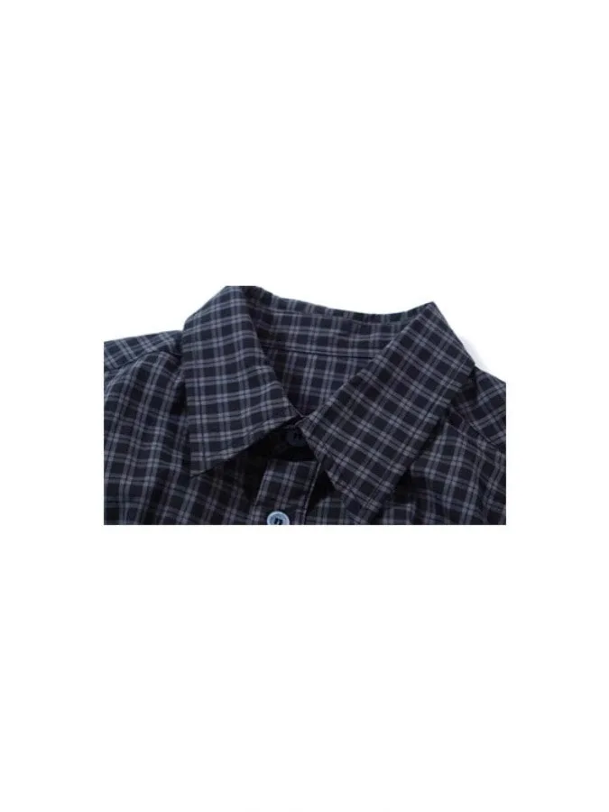 

Women's Slim Fit ort Sve irt Summer Vintage Preppy Sle Knot Design Pleated Detail Cheered Pattern C...