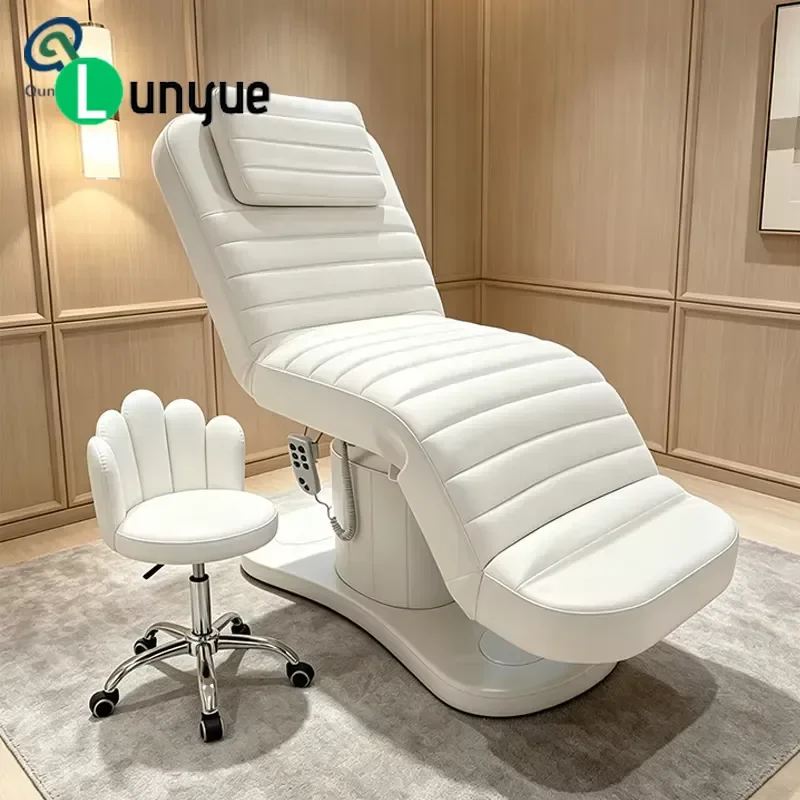 Electric Adjustable Beauty Bed Medical Spa Massage Treatment Table Foot Therapy Chair for Tattoo Facial Care