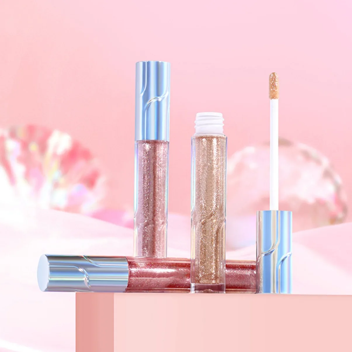 Marca própria logotipo personalizado vegano brilhante brilho labial brilhante à prova dlong água batom líquido hidratante de longa duração óleo labial