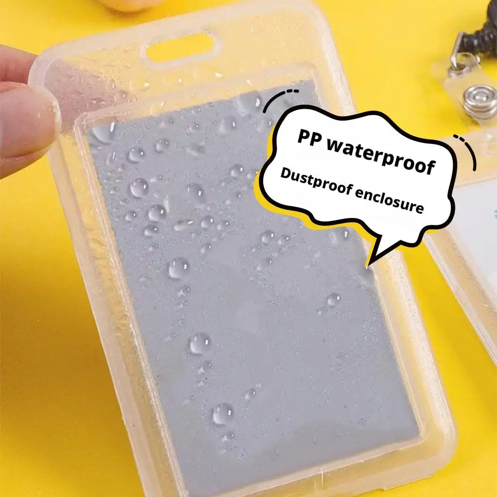 Acryl Cover ID-kaarthouder Studentenbus Maaltijdkaarthouder Reliëf Cartoon Ontwerp Transparante kaarthoes Kunststof ﻿