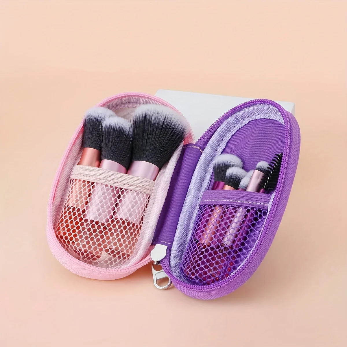 10pcs Mini Makeup Brush Set Powder Eyeshadow Blush Blender Concealer Foundation Brush Cosmetic Brush Travel Beauty Makeup Tools