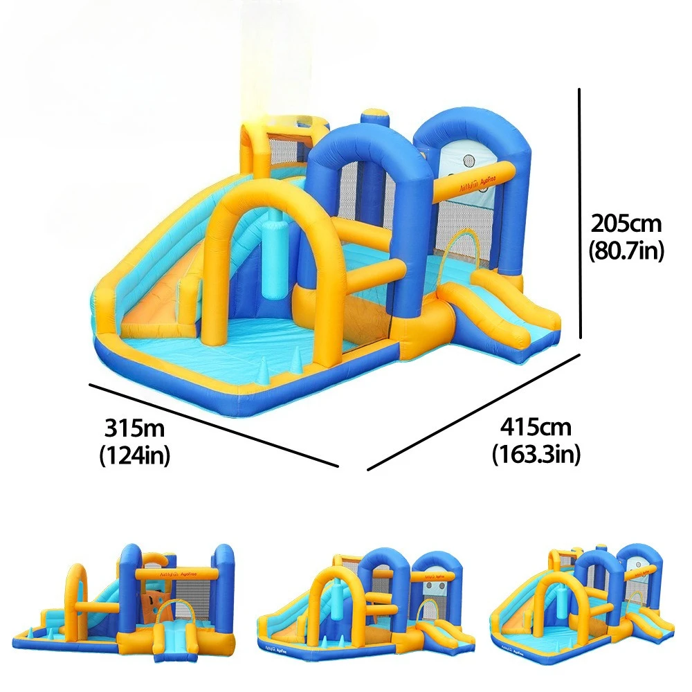 أطفال نفخ القلعة داخلي في الهواء الطلق الأطفال نفخ القفز القلعة ترتد منزل الشريحة مع منفاخ الكرة حفرة بوسي البيت