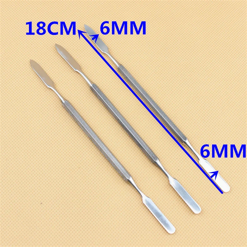 3pcs Stainless Steel Mixing Spatula Tool Spatuler Rod Dental Nail Art Makeup Foundation Eyeshadow Mixing Stick Color Tools