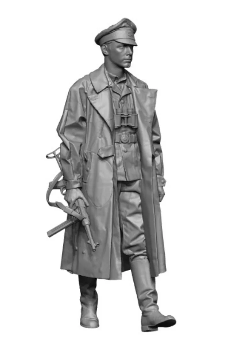 Figurine en résine moulée sous pression à l'échelle 1/16, Kit de modèle assemblé, Diorama d'officier militaire historique, non assemblé et non peint