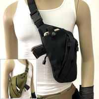 Multifunctional Tactical Concealed Storage Gun Bag, Left  Right Holster, Nylon Shoulder Bag, Anti-theft Bag, Chest Bag, Hunting