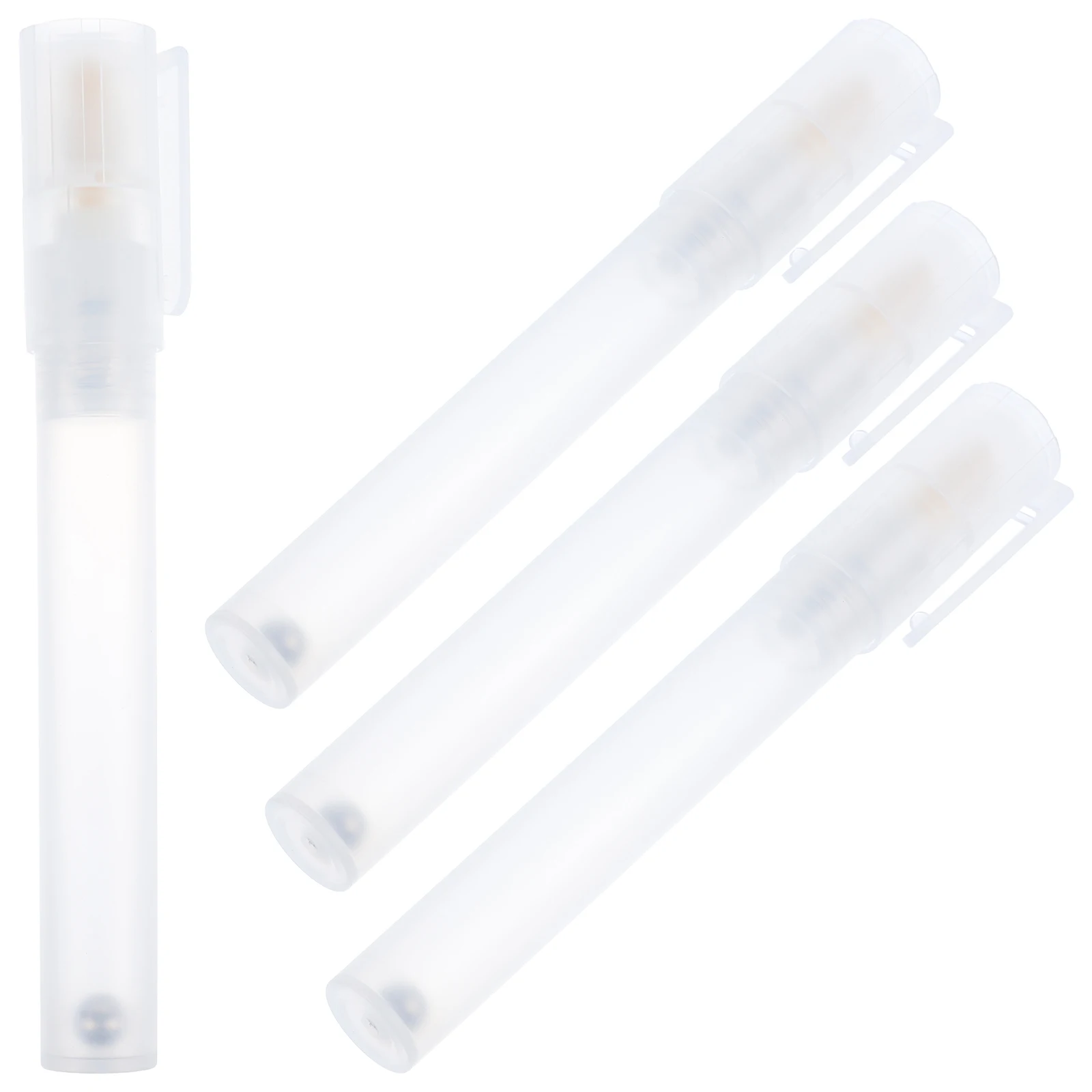 

4pcs Refillable Paint Pens Empty Markers For Students Stationery Transparent Durable Body Ergonomic Design Graffiti Marker
