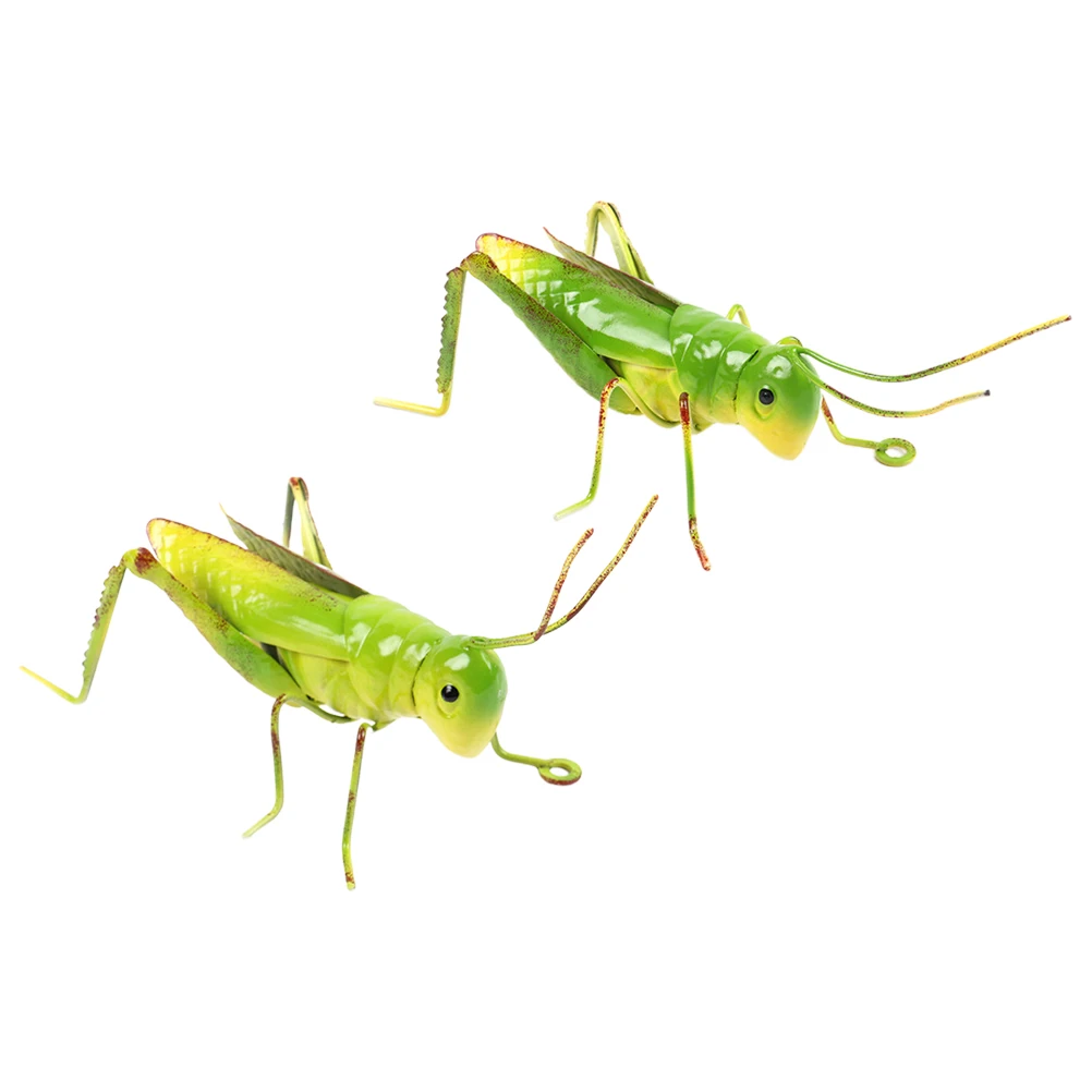 

2PCS Simulation naments Iron Crafts Tropical Insect Model Vivid Figurine Animals Decor Garden Home Shelf Table