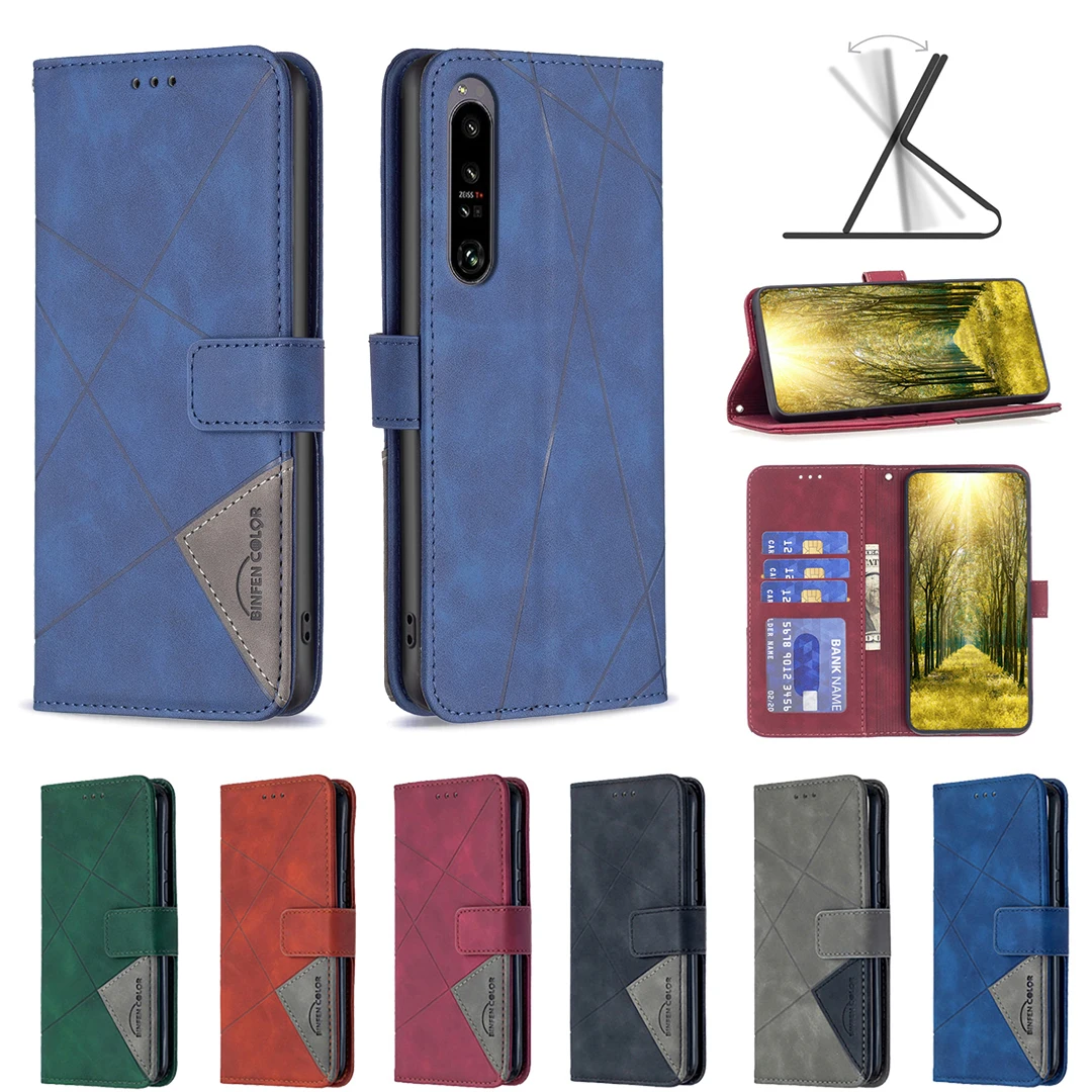 24*Prismatic Anti-fall Leather Wallet Flip Phone Case For SONY XPERIA 1 VI 10 VI 10 III 1 III 5 III L4