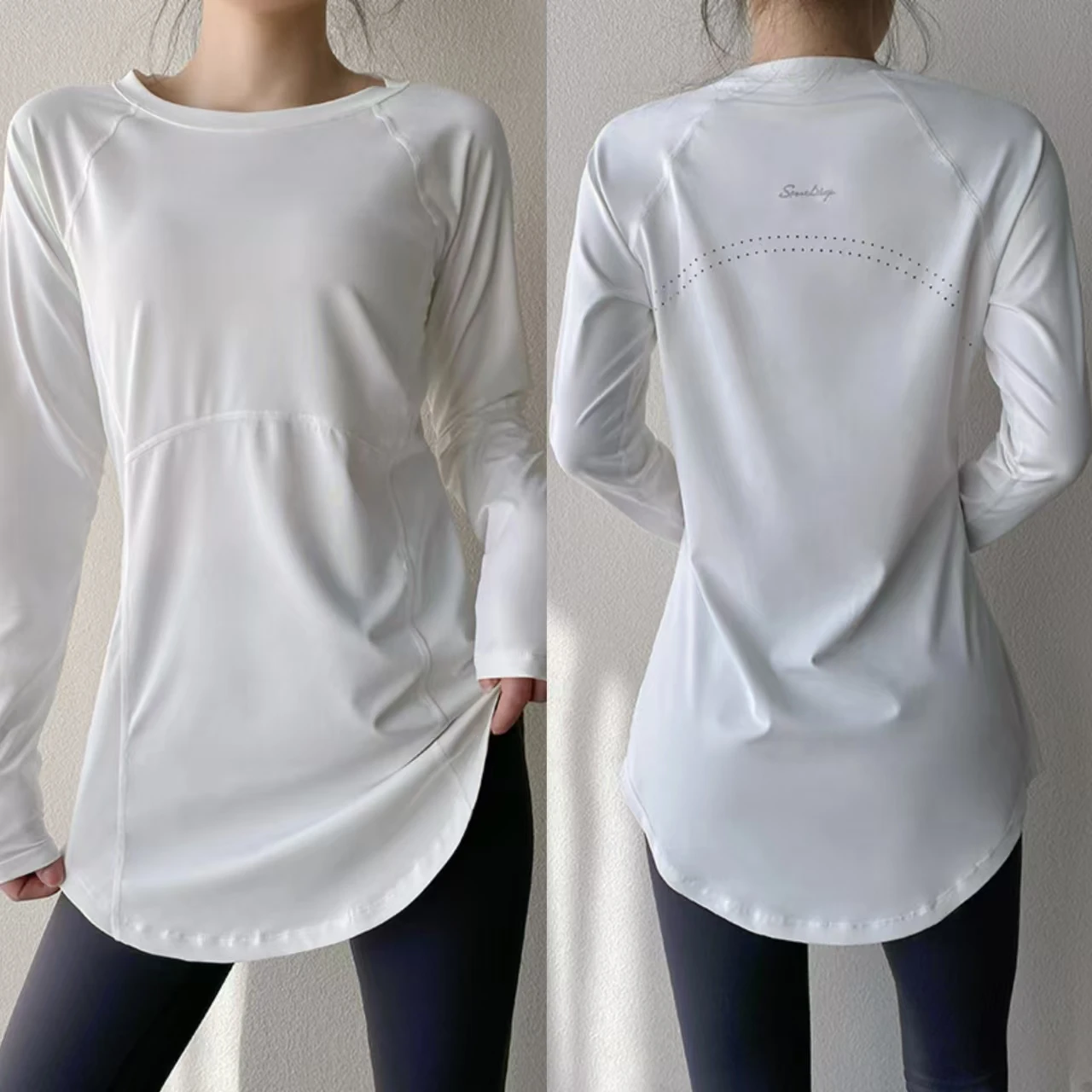 Long Sleeve Yoga Clothes Women 2024 Sportswear Woman Gym Running Shirt Sports Tops Fitness T-shirt Gym Clothing Workout Top