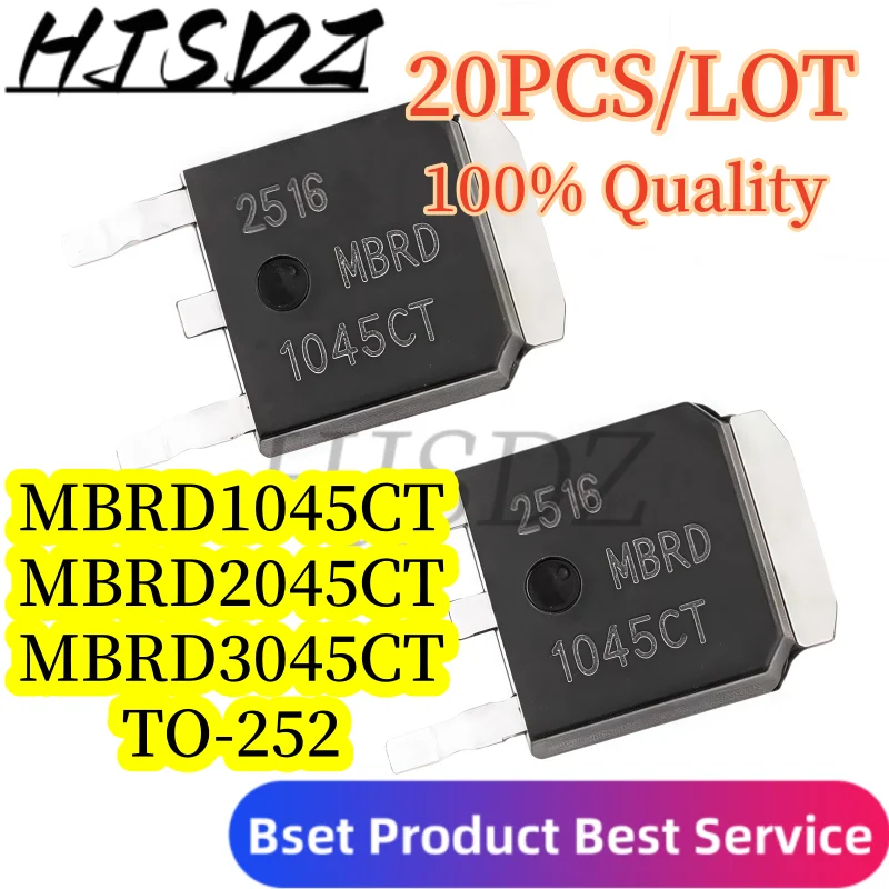 【20PCS/LOT】 MBRD1045CT MBRD2045CT MBRD3045CT MBRD1045 MBRD1045T4G Schottky diode MBRD1045CT B1045G 2045 3045 TO-252