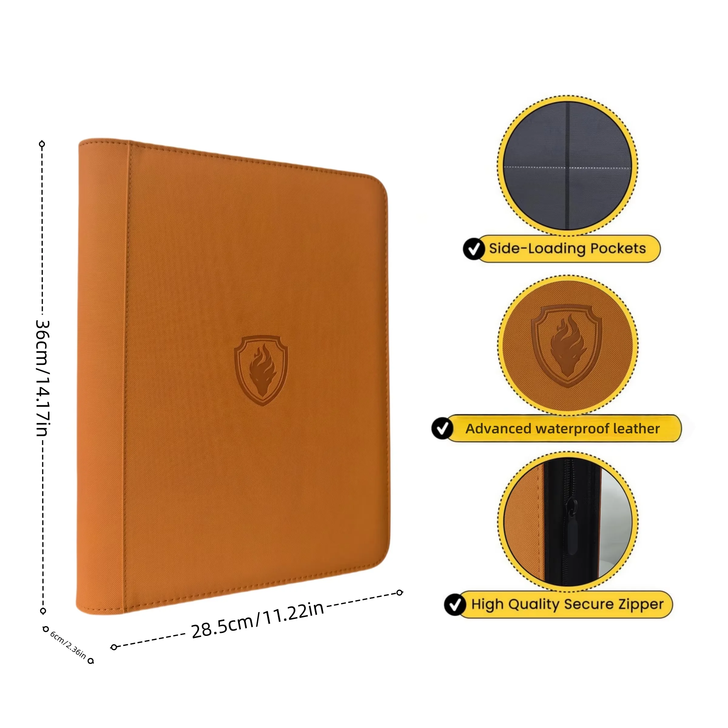Zipper Nine‑Grid Trading Card Binder, 9‑Pocket Card Collection Book Can Store 864 Game Collectible Photocards