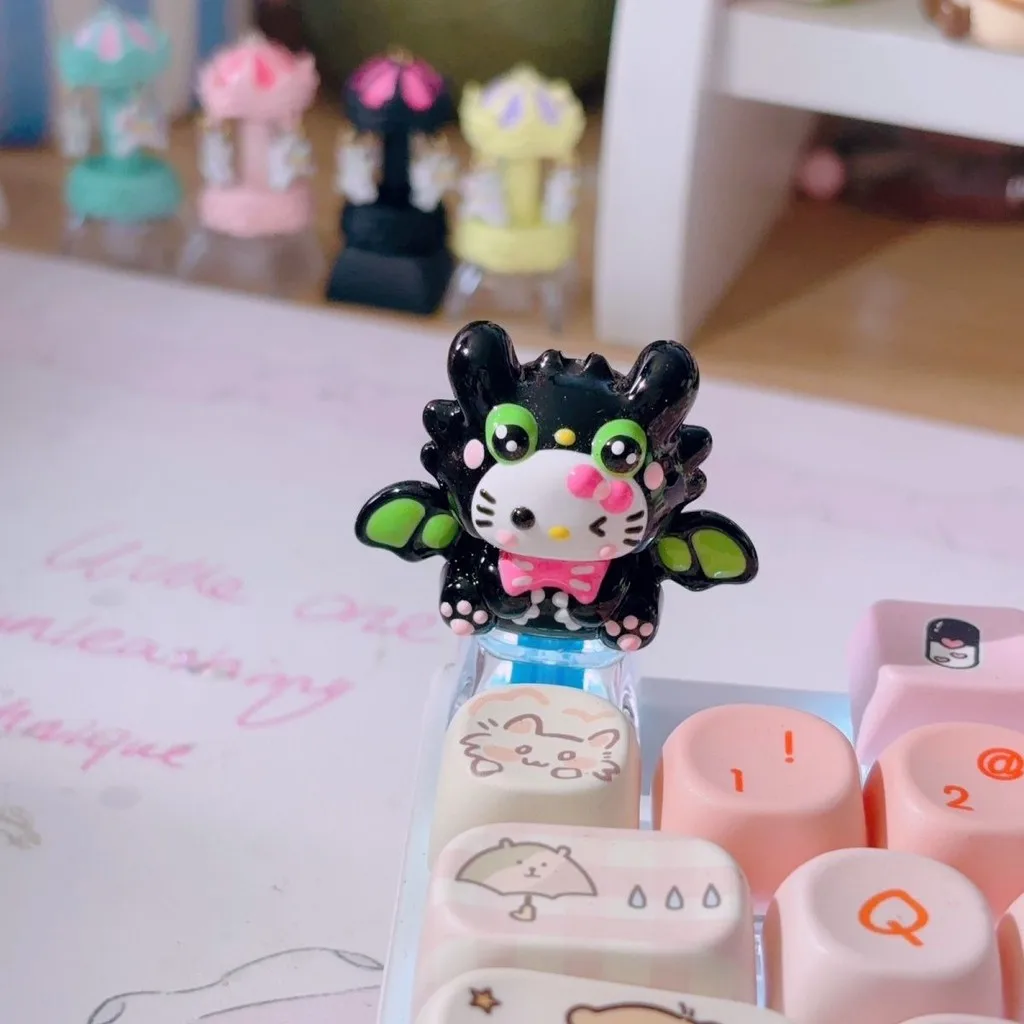 

Hello KT Keycaps Cartoon Cute Cross Axis Game Mechanical Keyboard Keycaps Handmade Custom Gift Keycaps