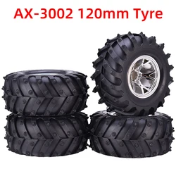 AUSTAR 4PCS AX-3002 120mm Tyre Rubber Tire Wheel Plastic Rim Hub for 1/10 RC HSP HPI Monster Truck Model Spare Parts