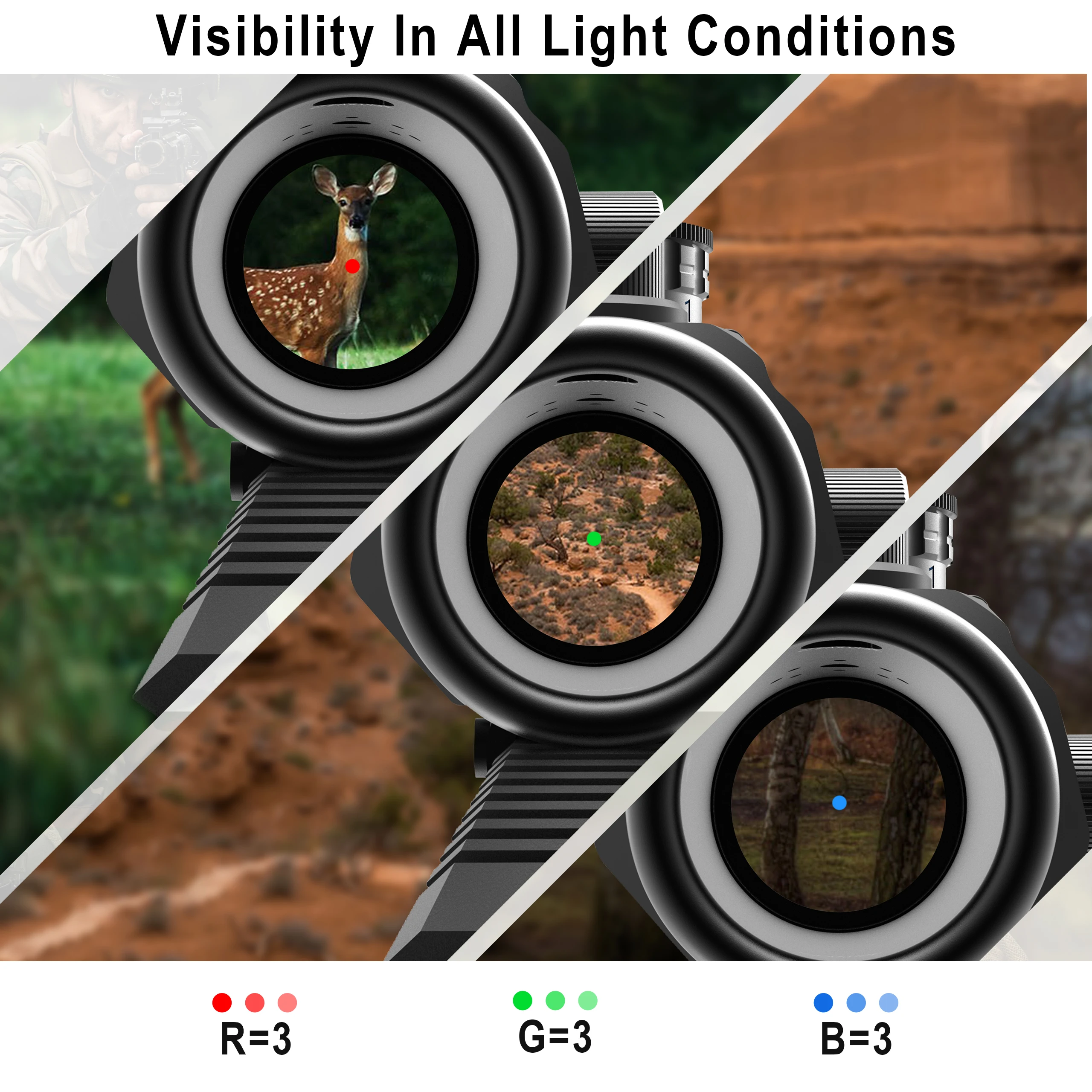 1x30mm 3 Moa Green Dot Sight Parallax-free Rifle Scope Gun Optics Red Green Blue Water Resistance Shockproof Fog-Proof Adjustabl