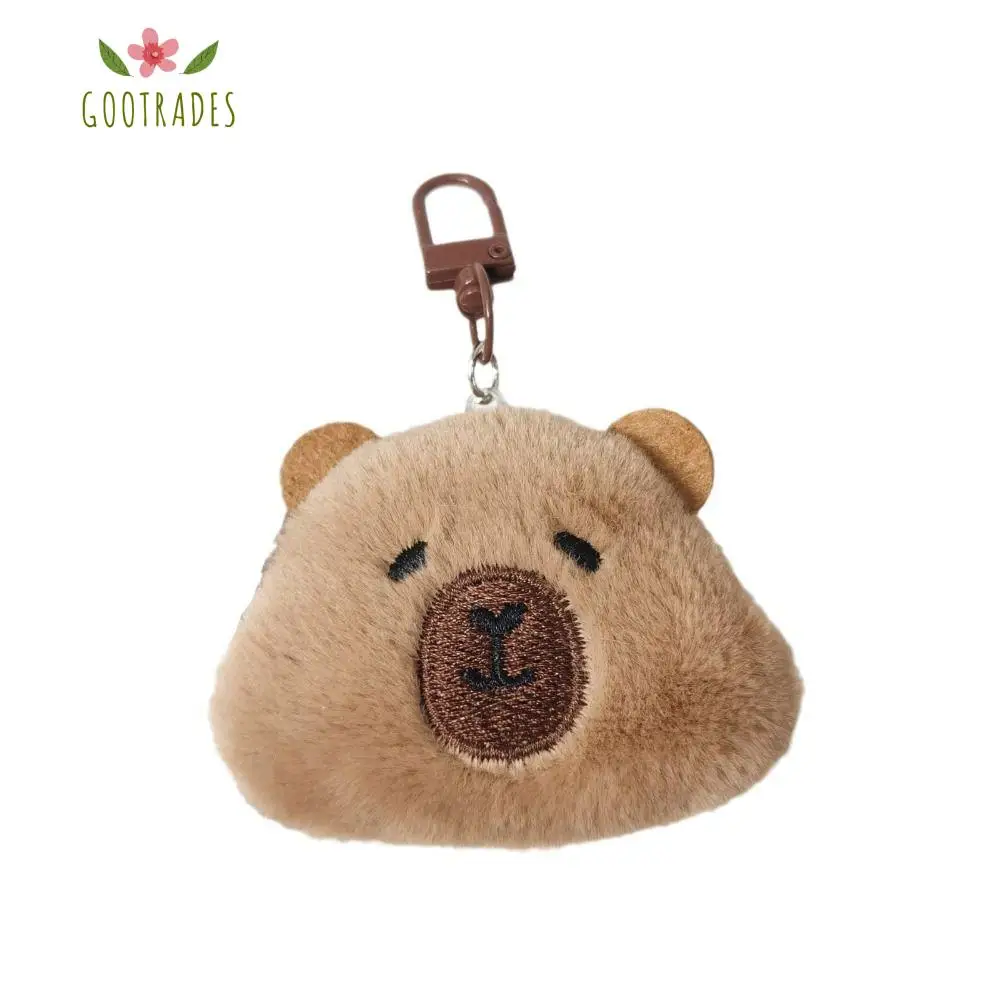 PP Cotton Capybara Plush Keychain Fluffy Collection Capibala Plush Doll Comfortable Soft Kapibala Backpack Pendant Couple