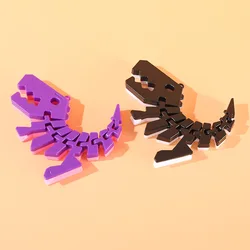 Cute Skeleton Movable Dinosaur Toys Children's Versatile Stress Relief Creative Tabletop Ornament Backpack Keychain Pendant Gift