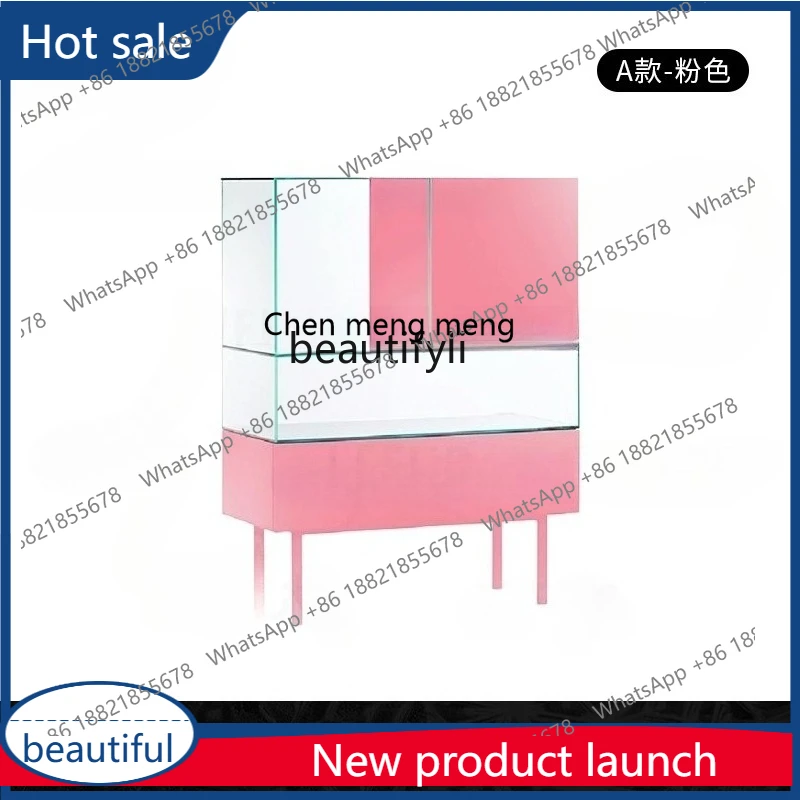 

X cqy storage, minimalist glass cabinet ornament, entrance entrance, dining side cabinet against the wall