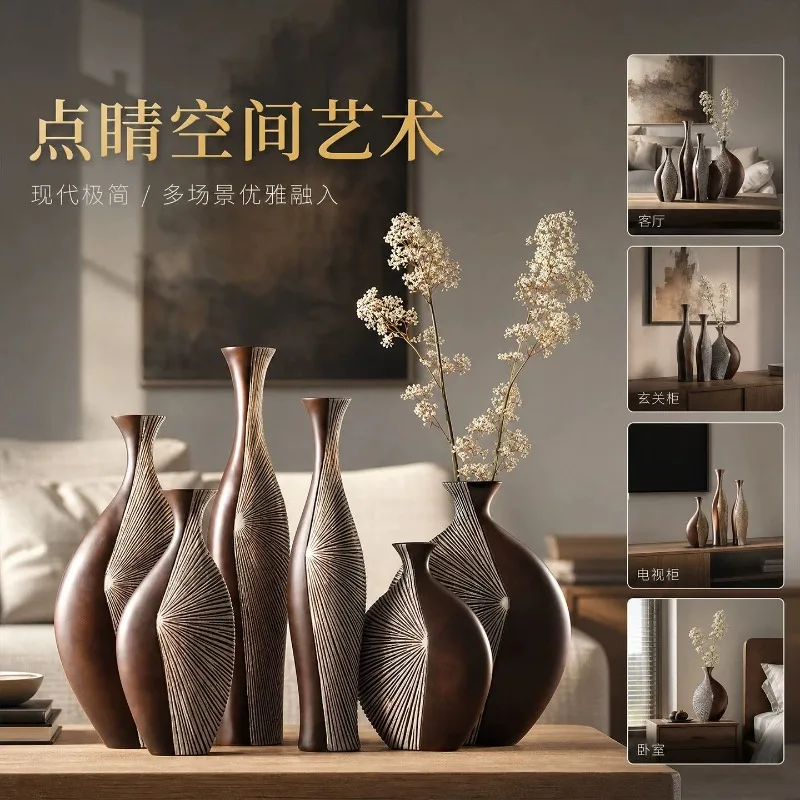 Modern resin vase ornament, porch flower arrangement home decoration