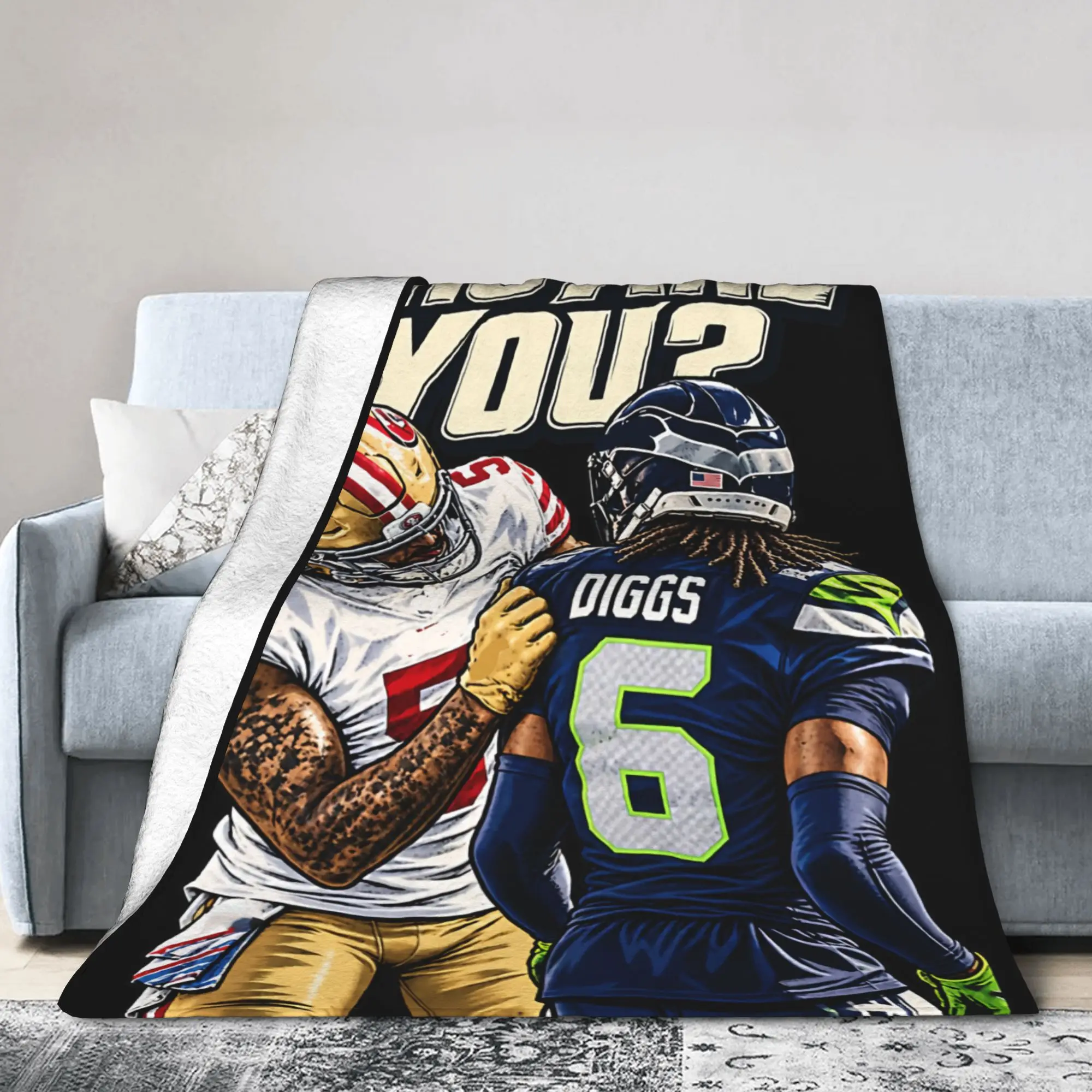 Mike Evans Rugby Who Are You Flannel Blankets  Fashion Throw Blankets for  Sofa Bedding Lounge 200x150cm Bedspreads