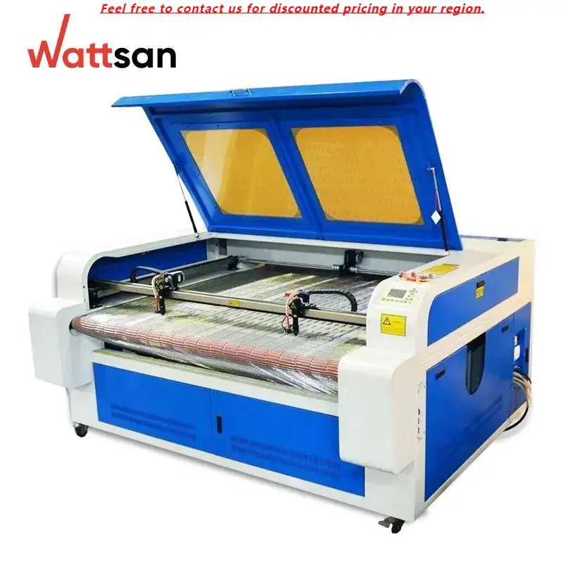 

Wattsan 1610 Duos Conveyor 100w 130w 150w Laser Cutting Machines For Cloth 1600*1000mm