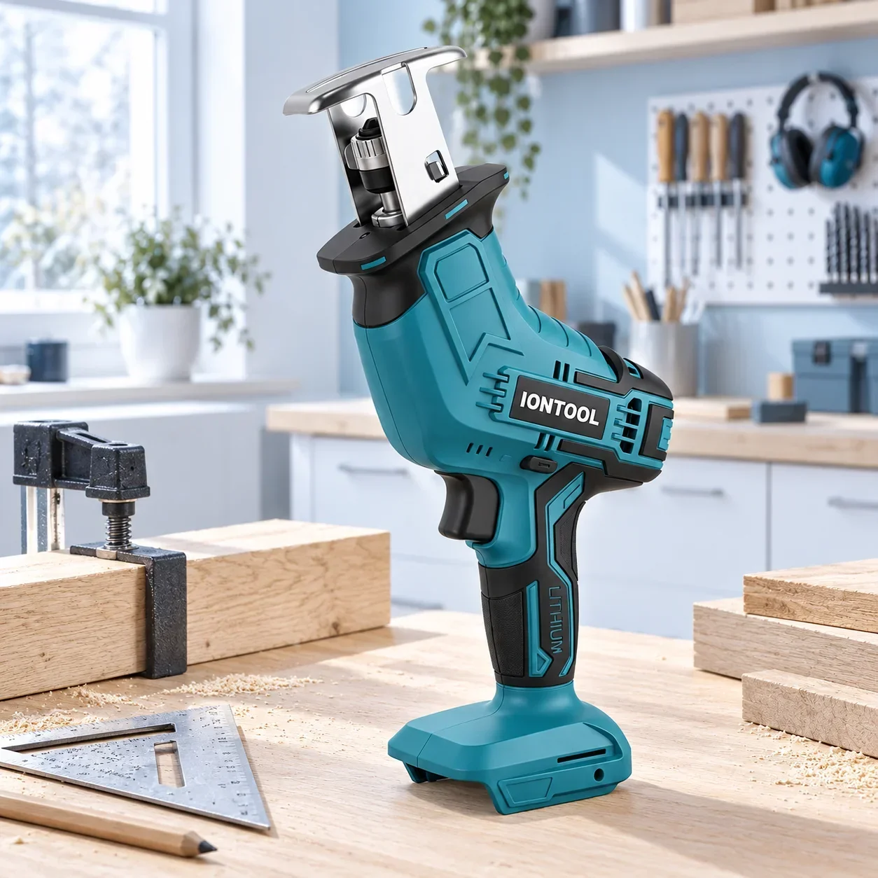 IONTOOL 90W Cordless Reciprocating Saw for Old Window Frame Removal and Indoor Renovation Repair Projects