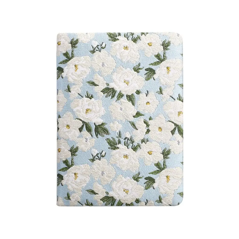 Durable Vintage Embroidered Notebook Stylish Matte Finish Printed Notepad Compact Thick Student Diary School