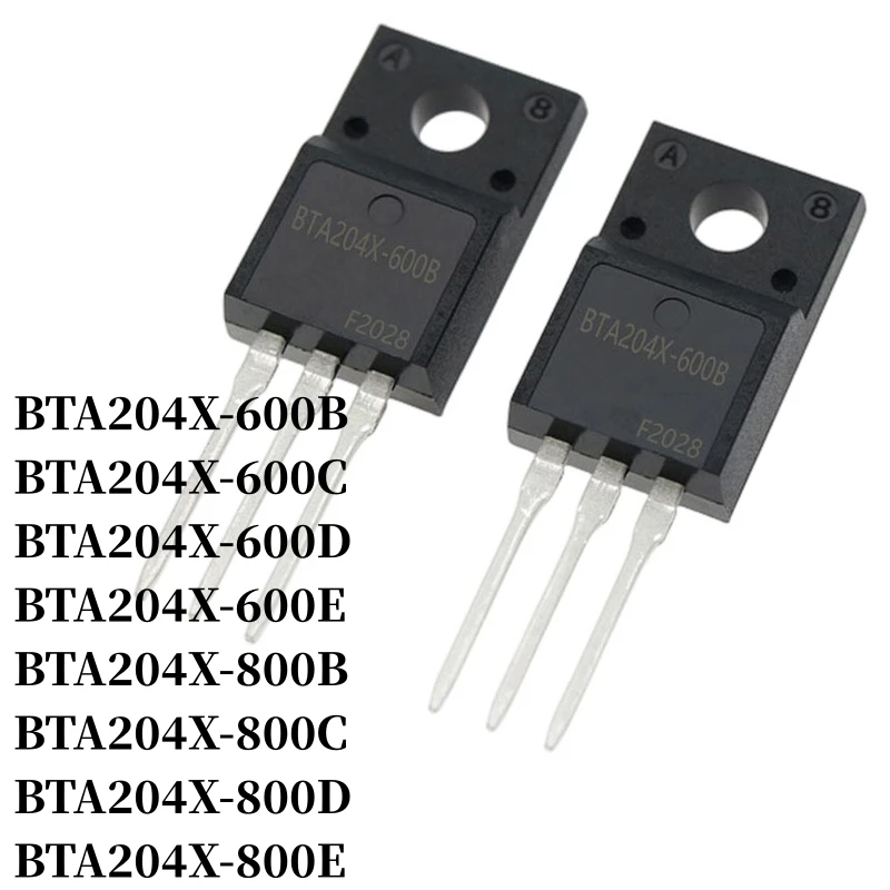 10~200Pcs BTA204X-600B BTA204X-600C BTA204X-600D BTA204X-600E BTA204X-800B BTA204X-800C BTA204X-800D BTA204X-800E TO-220F Triac