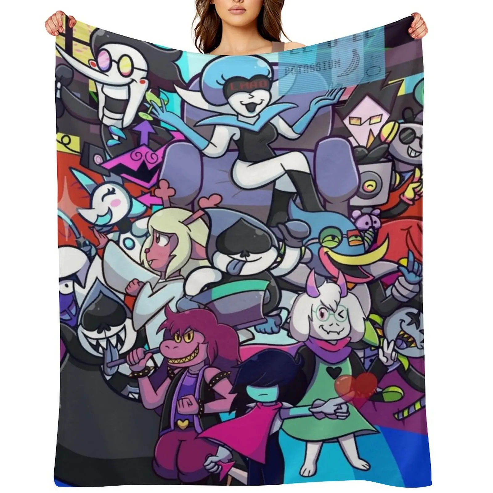 

Deltarune Chapter 2 Throw Blanket Thermals For Travel Retros Cute Blankets
