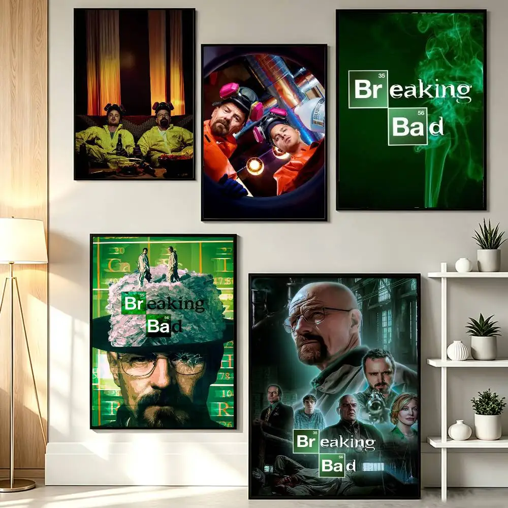 Crime Drama B-Breaking Bad  Poster HD Self Adhesive Waterproof Wall Art Ideal for Home Office Dorm Gift