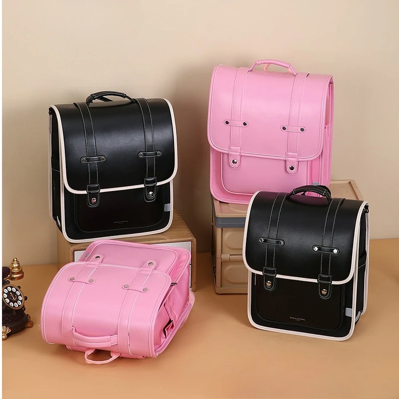 2026 New Student Backpack Fashionable High Quality College Style Backpack Solid Color Versatile Multi Functional Girl Backpack