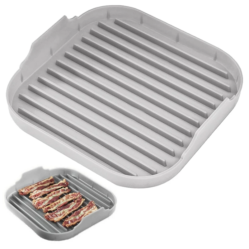 Bandeja de bacon de microondas de silicone máquina de bacon de microondas de grau alimentício pan-AT64 de bacon de microondas de silicone