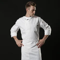 Chef Overalls Long Sleeve Hotel Western Restaurant Kitchen Kitchen Clothes Restaurant Kitchen Tooling Baking Pastry Autumn and W