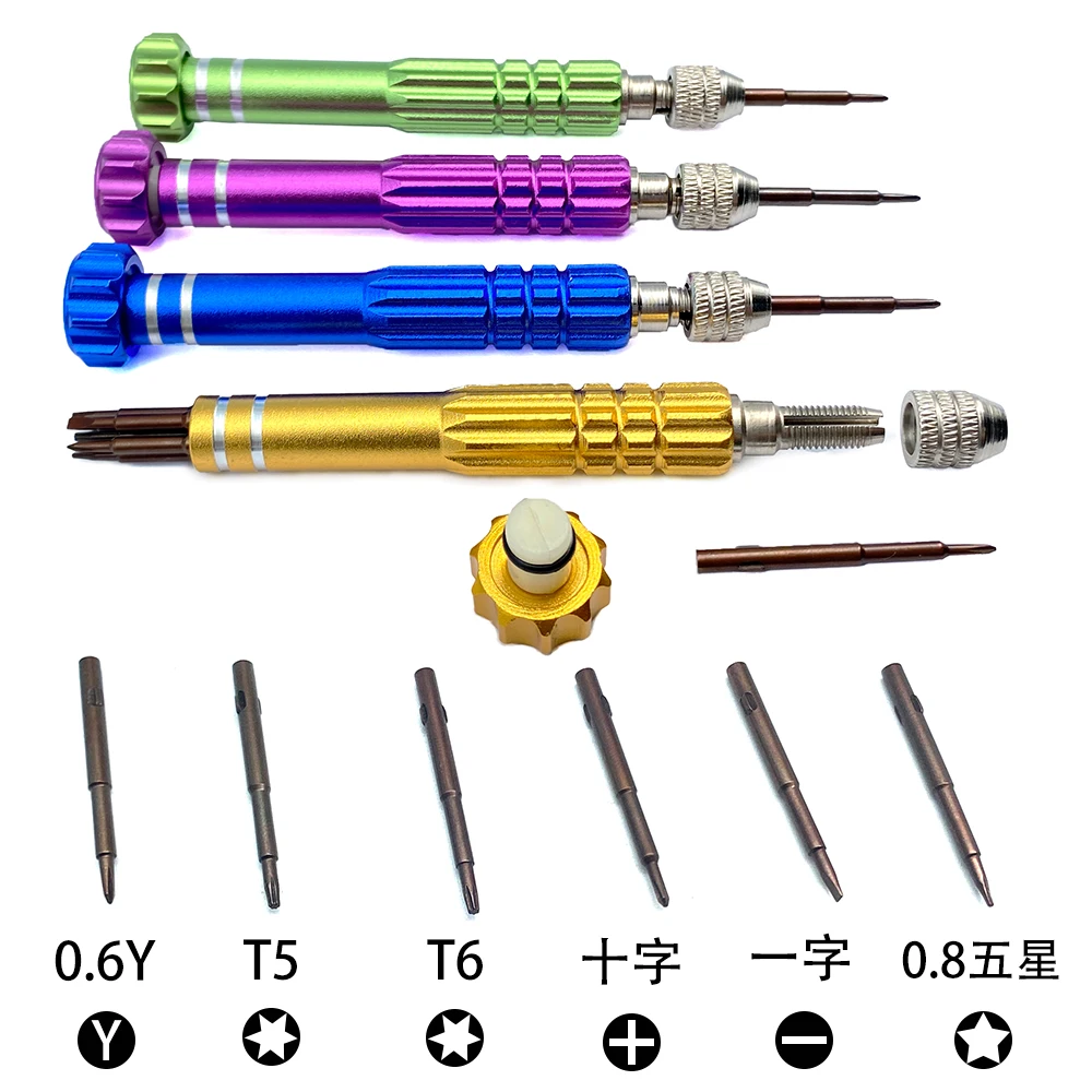 6 in 1 Screwdriver Repair Kit phone opening tool For Moto G7 Power / For Iphone 13 Pro MAX / For Samsung A72 Housing Repair tool