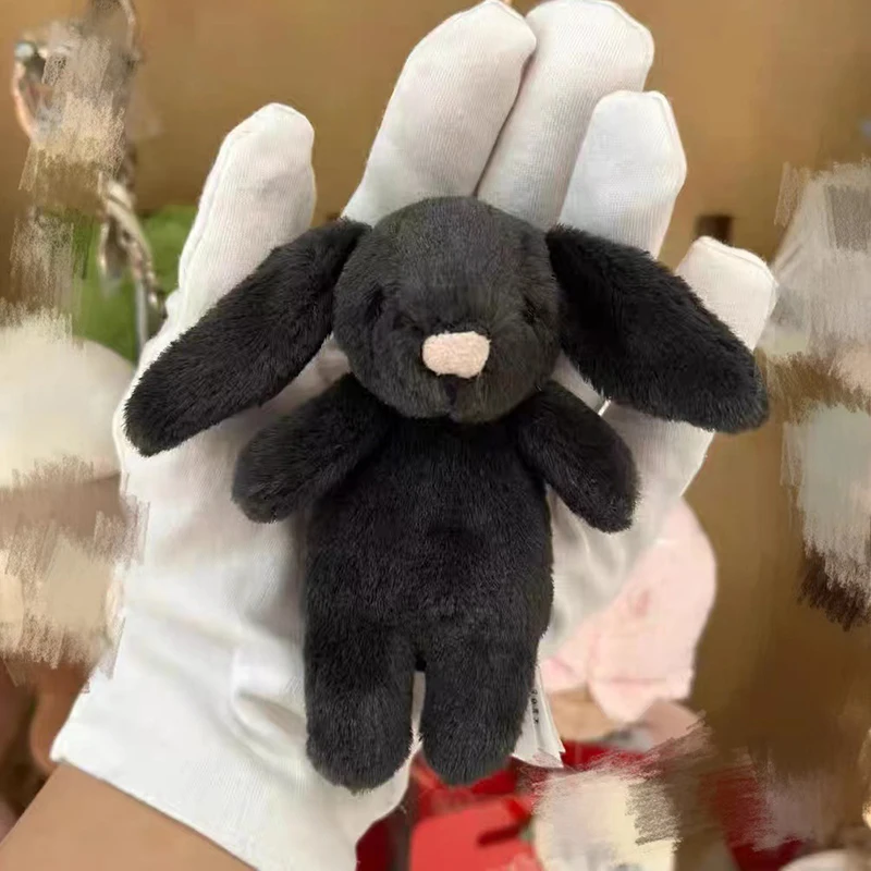 Chaveiro de Pelúcia de Coelho de Desenho Animado Fofo, Pingente de Pompom, Brinquedo para Bolsa de Menina, Chaveiro de Carro, Pingente de Celular, Pre