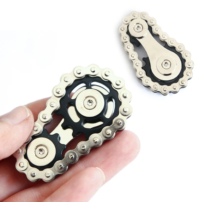 Chain Gear Metal Fidget Spinner Adult Metal Hand Spinner EDC Fidget Toys Focus ADHD Tool Office Stress Relief Toys