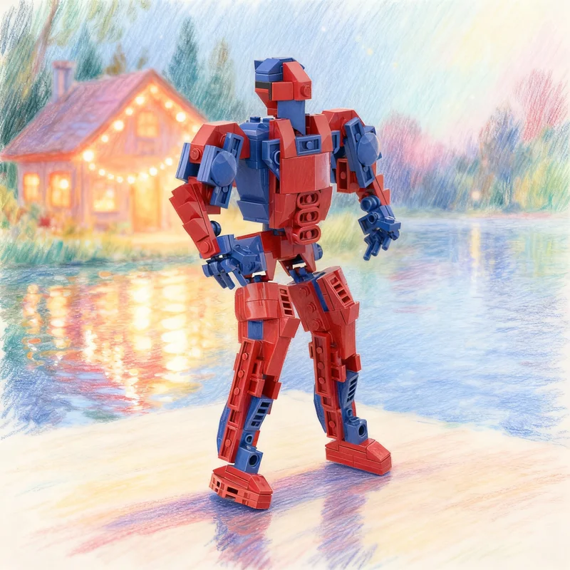 

Набор для сборки механического робота MOC Freestyle (223 детали): конструктор, развивающая игрушка, идея для творчества, подарок на Рождество