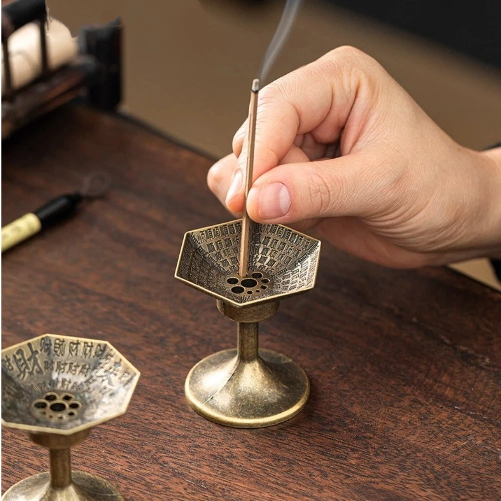 New Split-type Alloy Incense Holder 9-Holes Stable Sandalwood Incense Burner High-footed Aromatherapy Stove Home Decoration