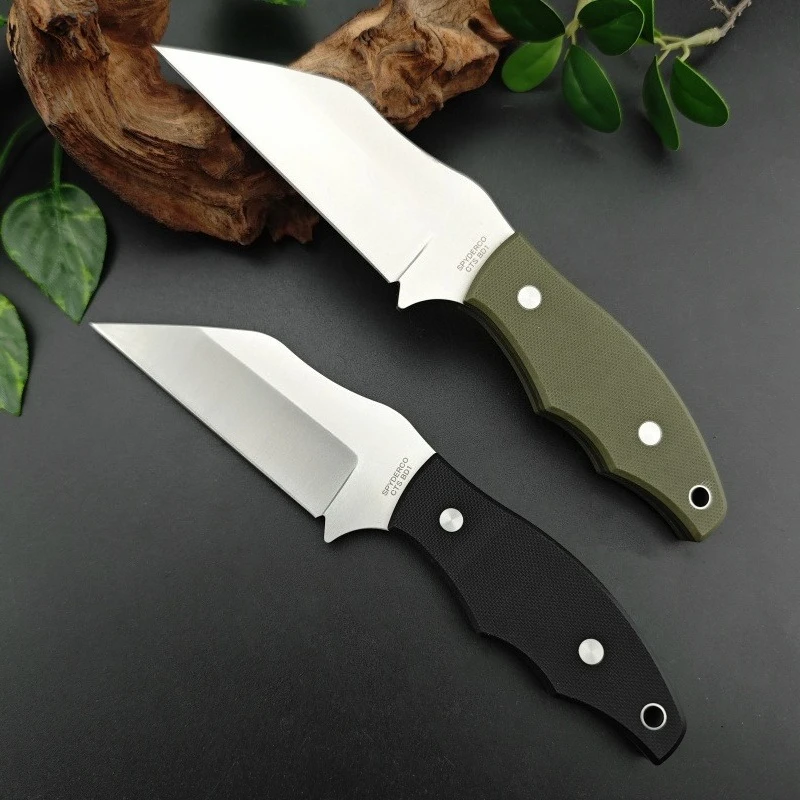 

FB09 Fixed Blade Knife Sharp D2 Blade G10 Handle Outdoor Hiking Anti-slip Sharp Tactical Multi-functional Mountaineering Tools