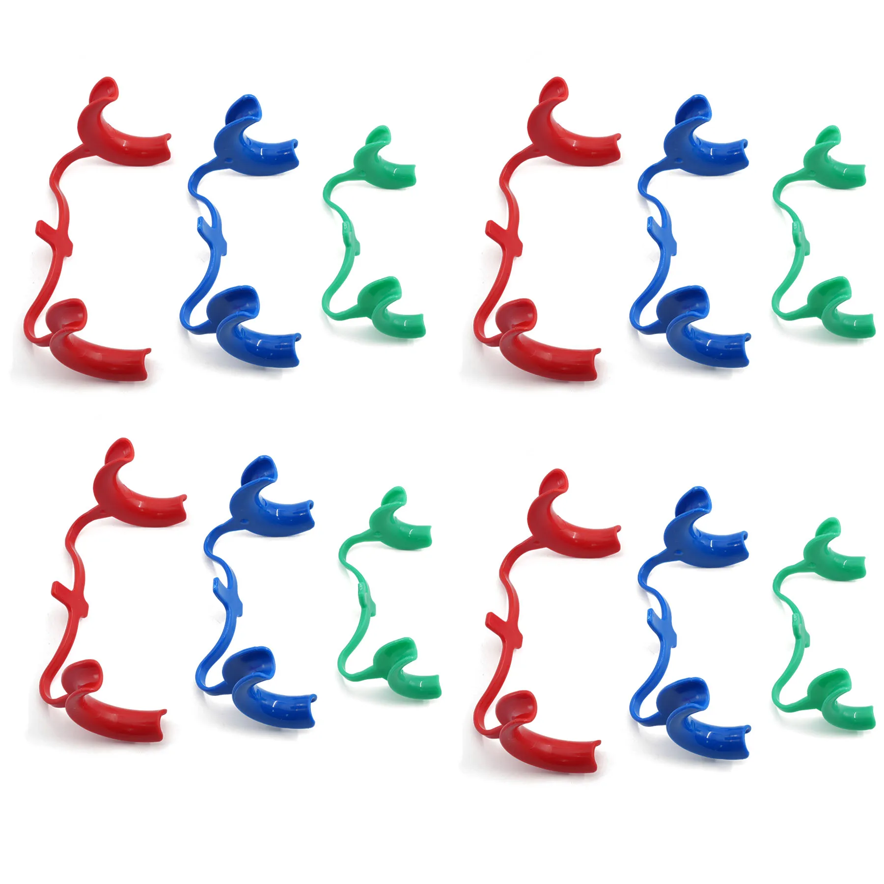 12pcs Dental M Shape Mouth Opener Lip Cheek Retractor Intraoral Cheek Retractors M Type S/M/L Disposable Tooth Whitening Tools