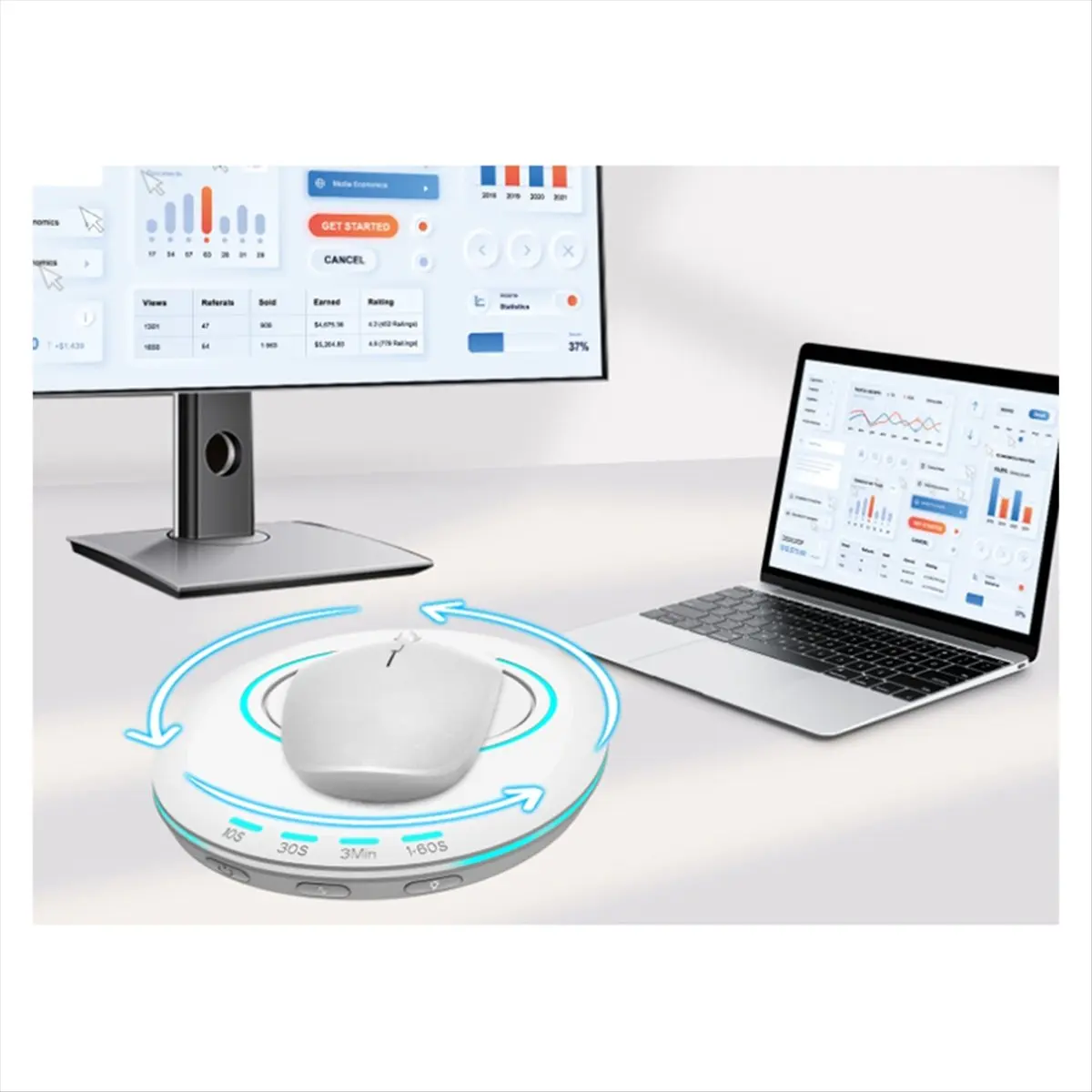 Y69A Giecy Undetectable Mouse Mover Pad Device Automatic Mouse Wiggler Shaker to Keep Mouse Moving Work