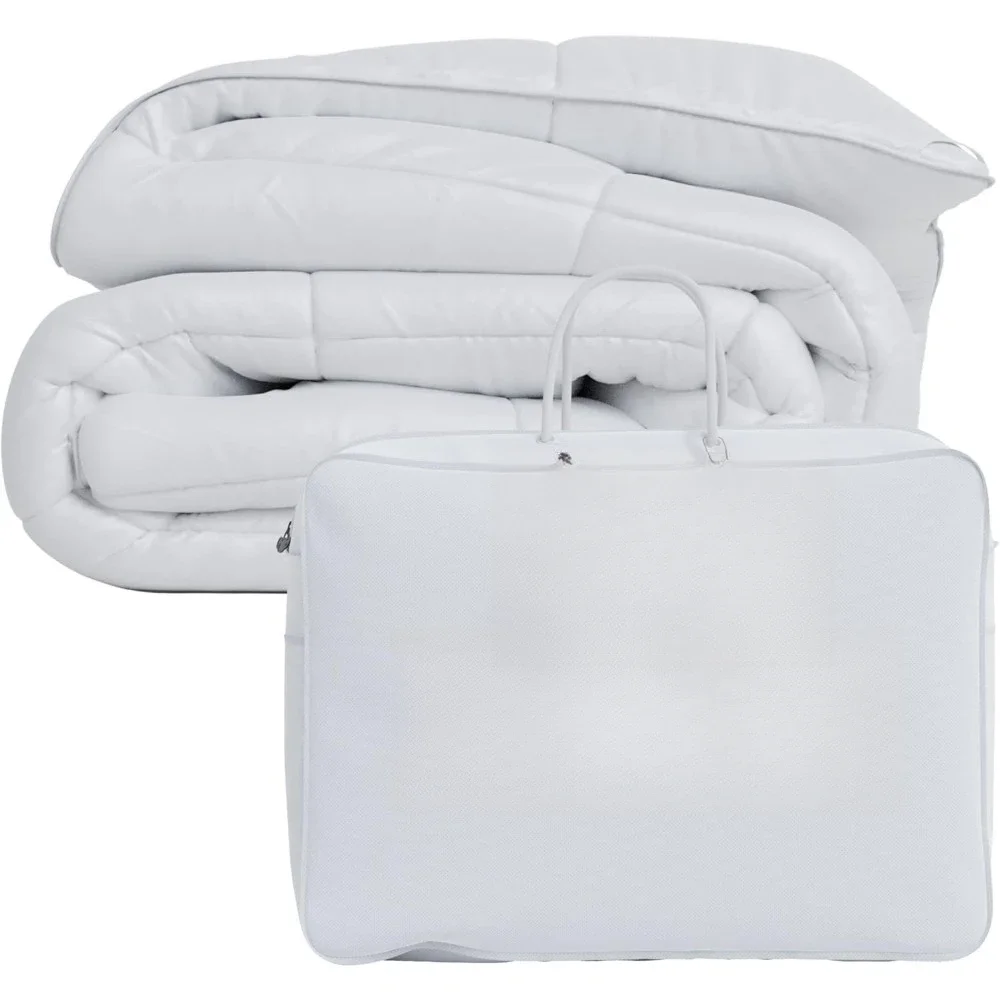 All-Season Warmth Duvet Insert – Corner Loops in Each Corner, 600 Thread Count - 100% Cotton Sateen Shell, Comforters