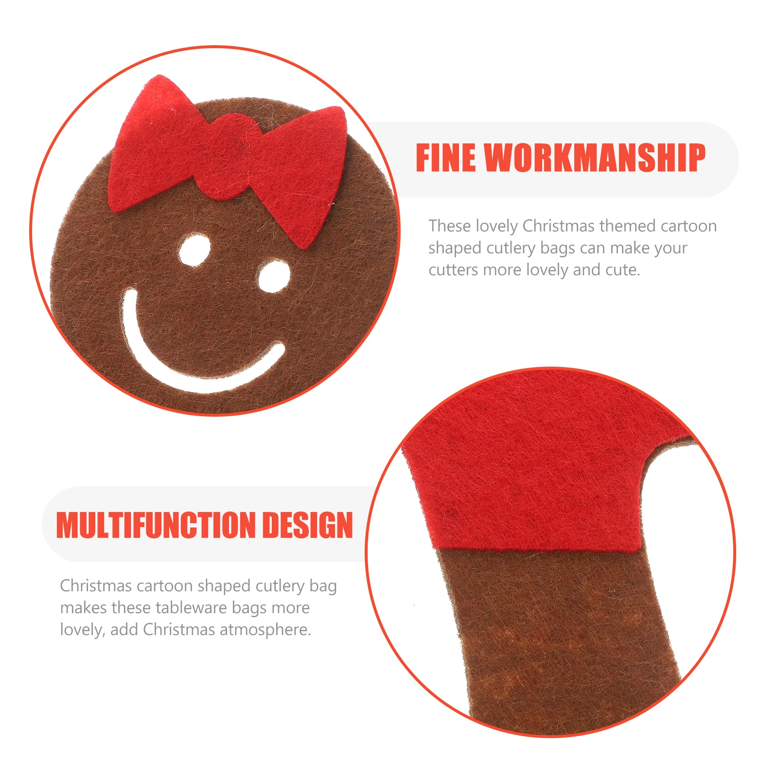 

12pcs Christmas Cutlery Holders Fork Knife Bags Table Decor Party Banquet Decoration Reusable Fabric Storage Organizers