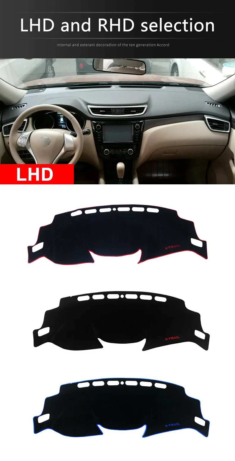 Für Nissan X-Trail X Trail T32 2014-2018 2019 2020 Auto Armaturenbrett-Abdeckung Dashmat Sonnenschutz Instrumententafel-Teppiche Zubehör – Detail 5