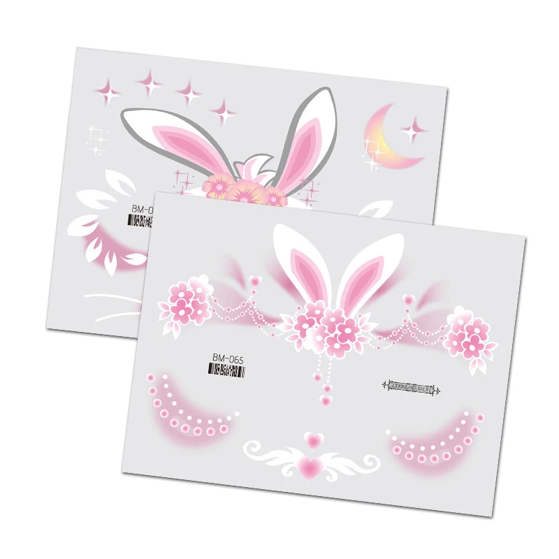 

Colorful Butterfly Cartoon Animal Tattoo Stickers Waterproof Eyes Face Stickers Safe Body Art Fake Tattoos Stage Makeup Tattoo