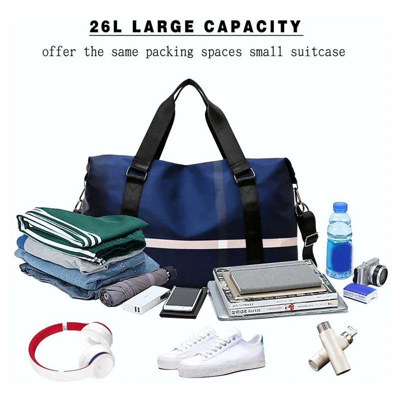 Sports Gym Bag Duffle Bag With Wet Pocket,Weekend Travel Bag,Overnight Bag Waterproof Bag,Tote Bag With Shoulder Strap