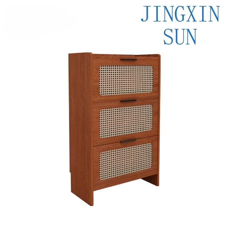 Nordic rattan shoe cabinet household entrance entrance entrance storage cabinet small apartment tipping bucket cabinet large cap
