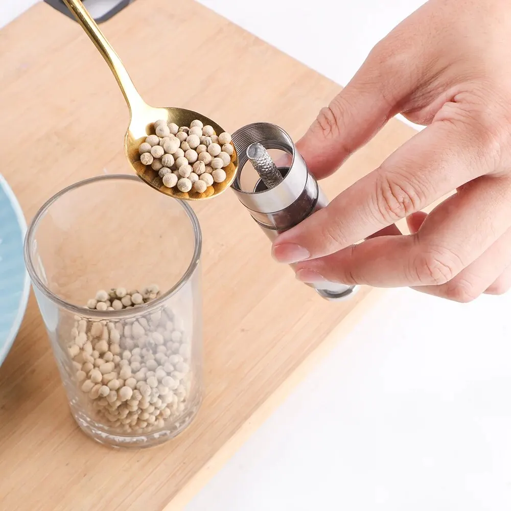 Manual Stainless Steel Kitchen Accessories Seasoning Grinding Pepper Mill Salt Pepper Spice Sauce Grinder