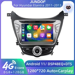 Jundof-Androidマルチメディアカーラジオ,8インチ,ステレオ,DVDプレーヤー,ヘッドユニット,GPS,4G,2DIN,車用ハイトデタントラ/md (2011-2013)