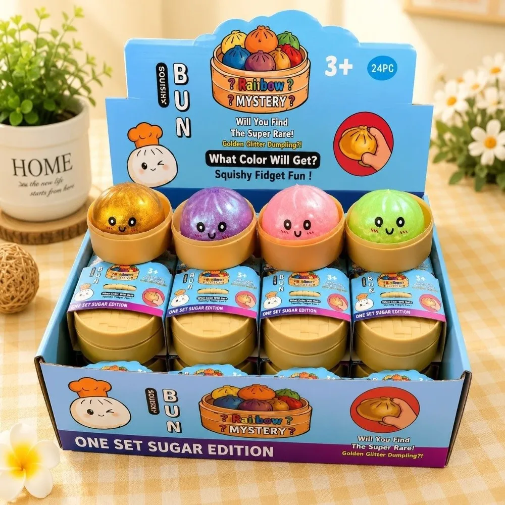 Slow Rebound Dumpling Squishy Toy Realistic Colorful Dumpling Squeeze Toy Soft Simulated Reduce Pressure Toy Gift Giving