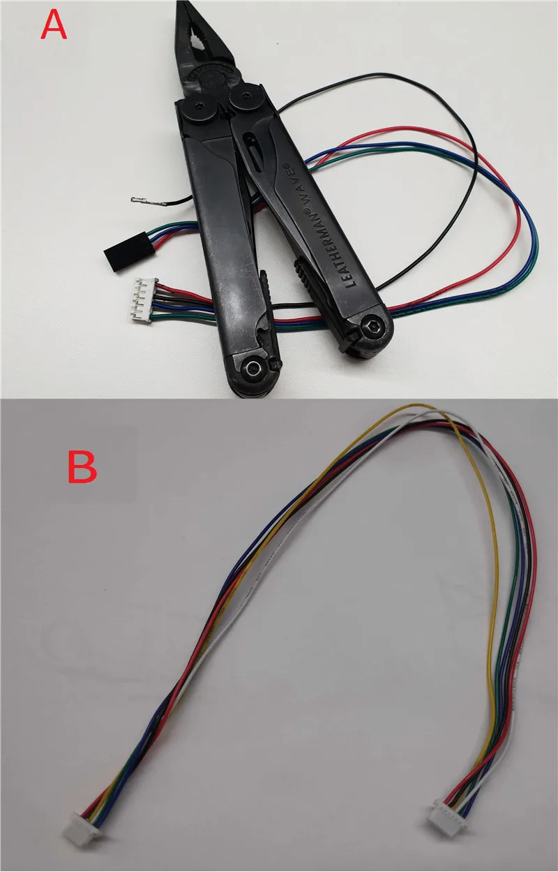 custom JST SH 1mm pitch 5pin 28AWG SILICONE WIRE of 300mm JST PH 2mm pitch 6 pin 4x 26AWG SILICONE WIRE connected to 4 dupont